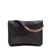 VICTORIA-HANDMADE GENUINE CALF LEATHER- BLACK-WOMEN-GOLD-HANDBAG