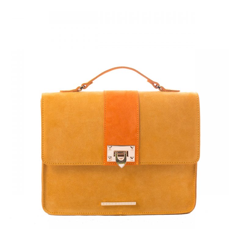 YELLOW SUEDE SHOULDER BAG