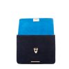 BLUE SUEDE SHOULDER BAG