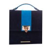 BLUE SUEDE SHOULDER BAG