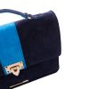 BLUE SUEDE SHOULDER BAG