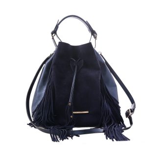 handmade blue leather bag women