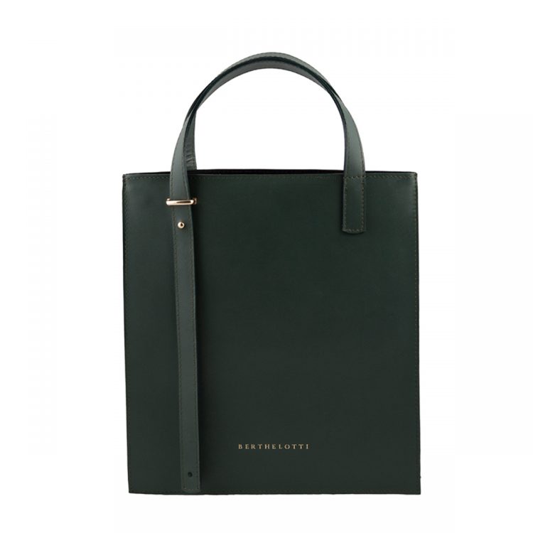 kierra mini tote leather bag-berthelotti-dark green leather-5