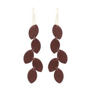 LEA LEATHER rich EARRING BERTHELOTTI