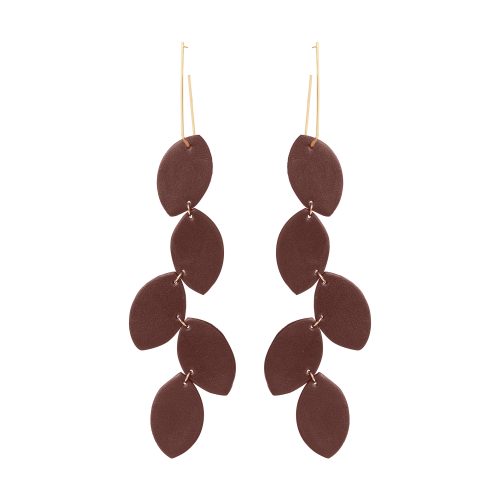 LEA LEATHER rich EARRING BERTHELOTTI