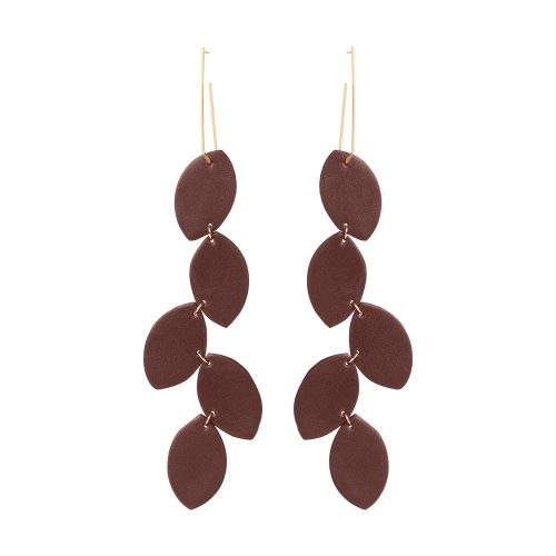 LEA LEATHER rich EARRING BERTHELOTTI