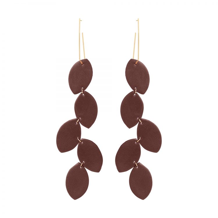 LEA LEATHER rich EARRING BERTHELOTTI