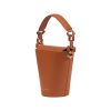Berthelotti woman fashion tophandle Margot leather Tan bucket bag