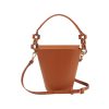 Berthelotti woman fashion tophandle Margot leather Tan bucket bag