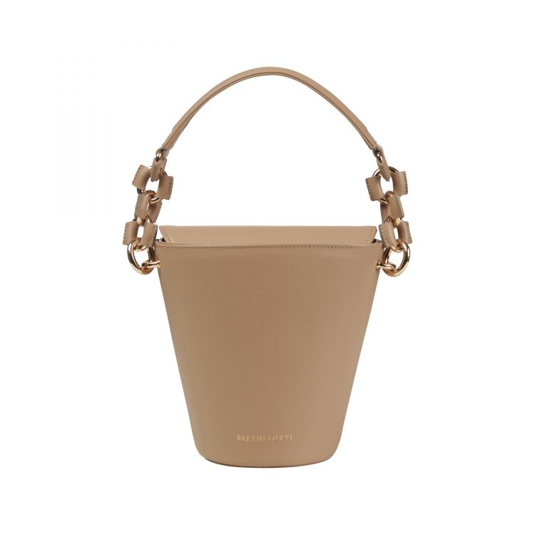 Berthelotti woman fashion tophandle Margot leather pale olive bucket bag