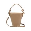 Berthelotti woman fashion tophandle Margot leather pale olive bucket bag