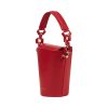 Berthelotti woman fashion tophandle Margot leather Red bucket bag