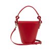 Berthelotti woman fashion tophandle Margot leather Red bucket bag
