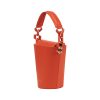 Berthelotti woman fashion tophandle Margot leather Orange bucket bag