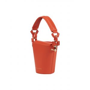 Berthelotti orange small Margot Bucket bag woman style fashion mini leather