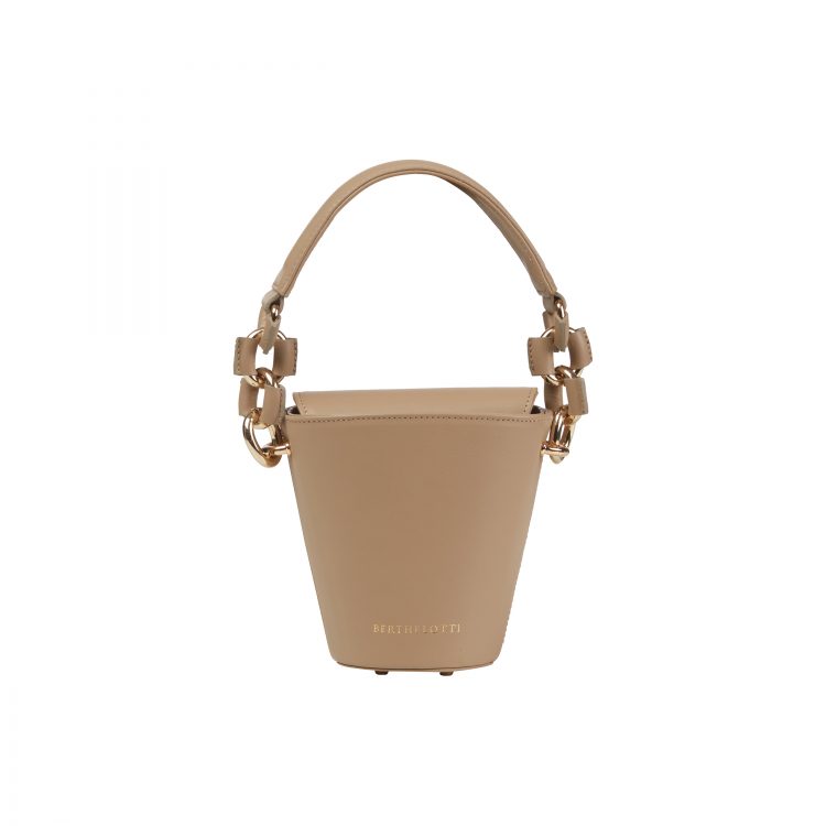 Berthelotti pale olive small Margot Bucket bag woman style fashion mini leather