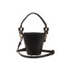 Berthelotti woman fashion tophandle Margot leather black bucket bag