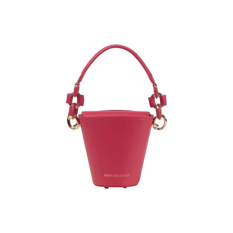 Berthelotti fuchsia small Margot Bucket bag woman style fashion mini leather