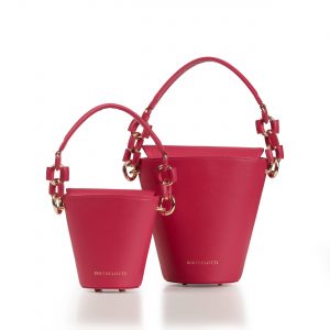 Berthelotti fuchsia small Margot Bucket bag woman style fashion mini leather