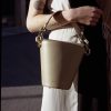 Berthelotti woman fashion tophandle Margot leather pale olive bucket bag