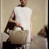Berthelotti Pale olive Noreen tote bag woman style fashion leather
