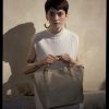 Berthelotti Pale olive Noreen tote bag woman style fashion leather