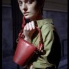 Berthelotti woman fashion tophandle Margot leather Red bucket bag