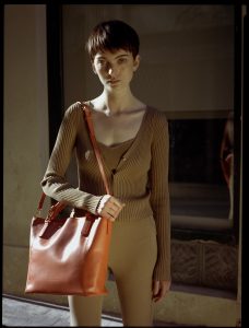 Berthelotti Black Noreen Orange bag woman style fashion leather