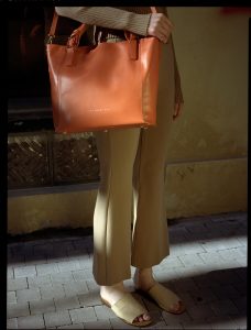 Berthelotti Black Noreen Orange bag woman style fashion leather